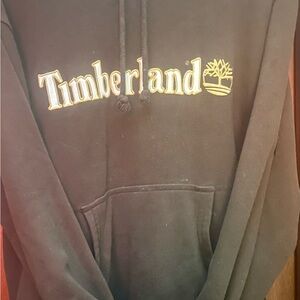 Timberland Vintage Heavy Pullover Hoodie Sweatshirt & Matching Hat Mens Size L